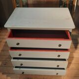 Louis Philippe style painted wooden chest of drawers