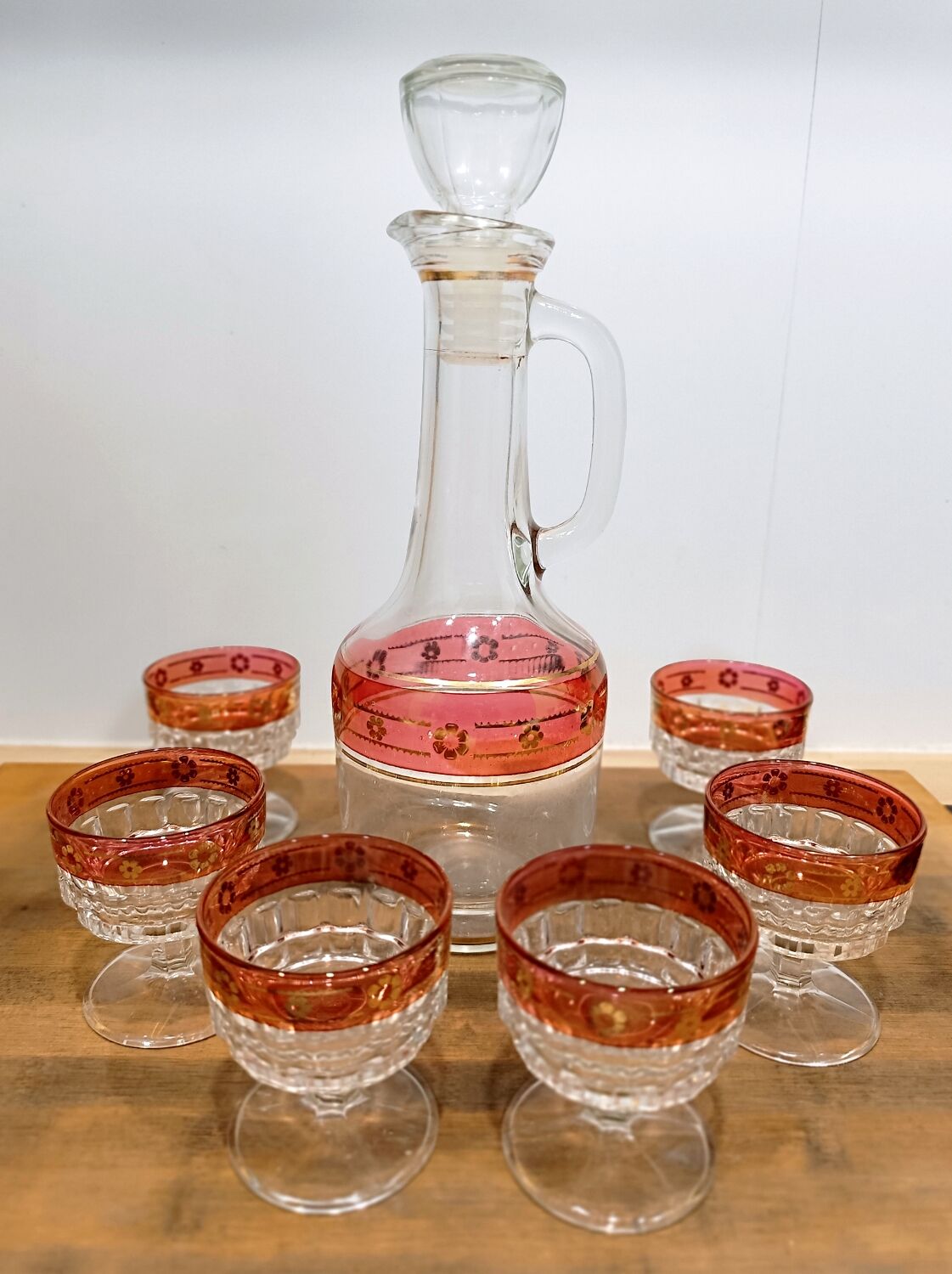 Vintage liqueur service