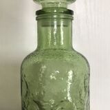 CARAFE Vintage en VERRE Vert de style Empoli à effet 24,5 cm