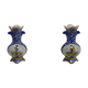 Paire de vases en faïence de quimper - fin xixe