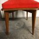 Suite de 6 chaises vintages scandinaves rouges