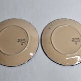 Pair of decorative plates Henriot Quimper, Soulac design, 1973, 18 cm
