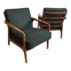 Fauteuils vert forêt du milieu du siècle des années 1960