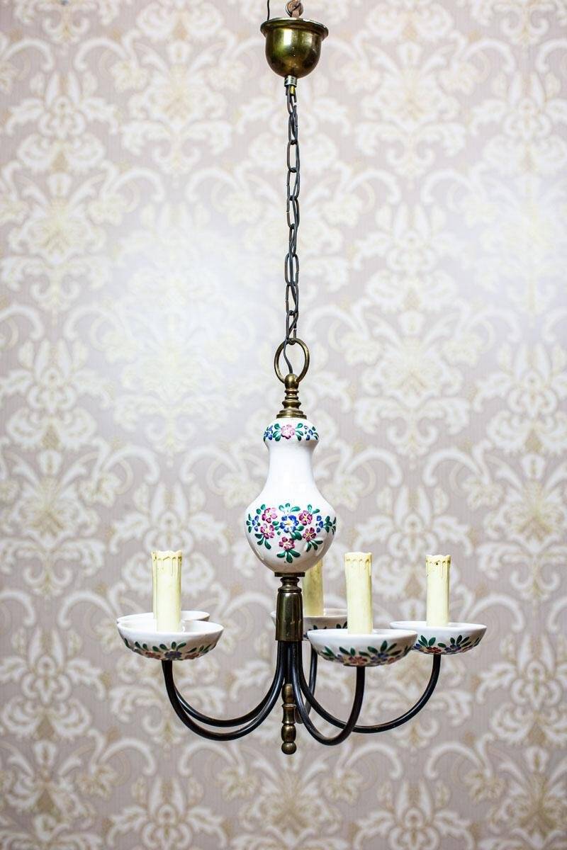 Faience Pendant Lamp, 1960s