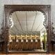 Monumental antique mirror in carved wood – Orientalist / Moorish style – late 19th century
