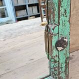 Old Art Deco mirror in Burmese teak