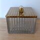 Vintage decorative box in ribbed glass – 1960s/70s