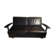 Jean-Michel Wilmotte black leather sofa, Washington model