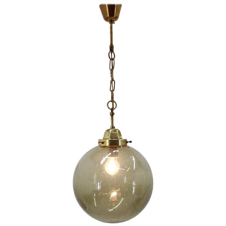 Midcentury Glass Pendant from Kamenicky Senov, 1970s