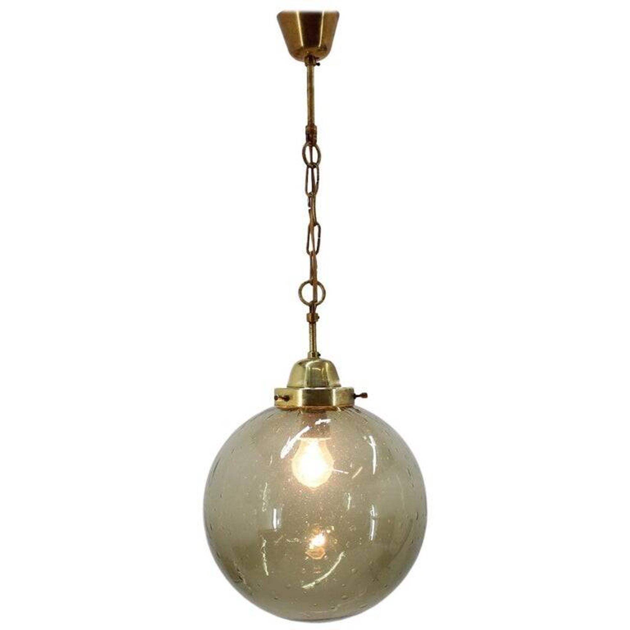 Midcentury Glass Pendant from Kamenicky Senov, 1970s