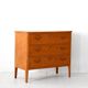 Commode vintage scandinave en loupe de bouleau