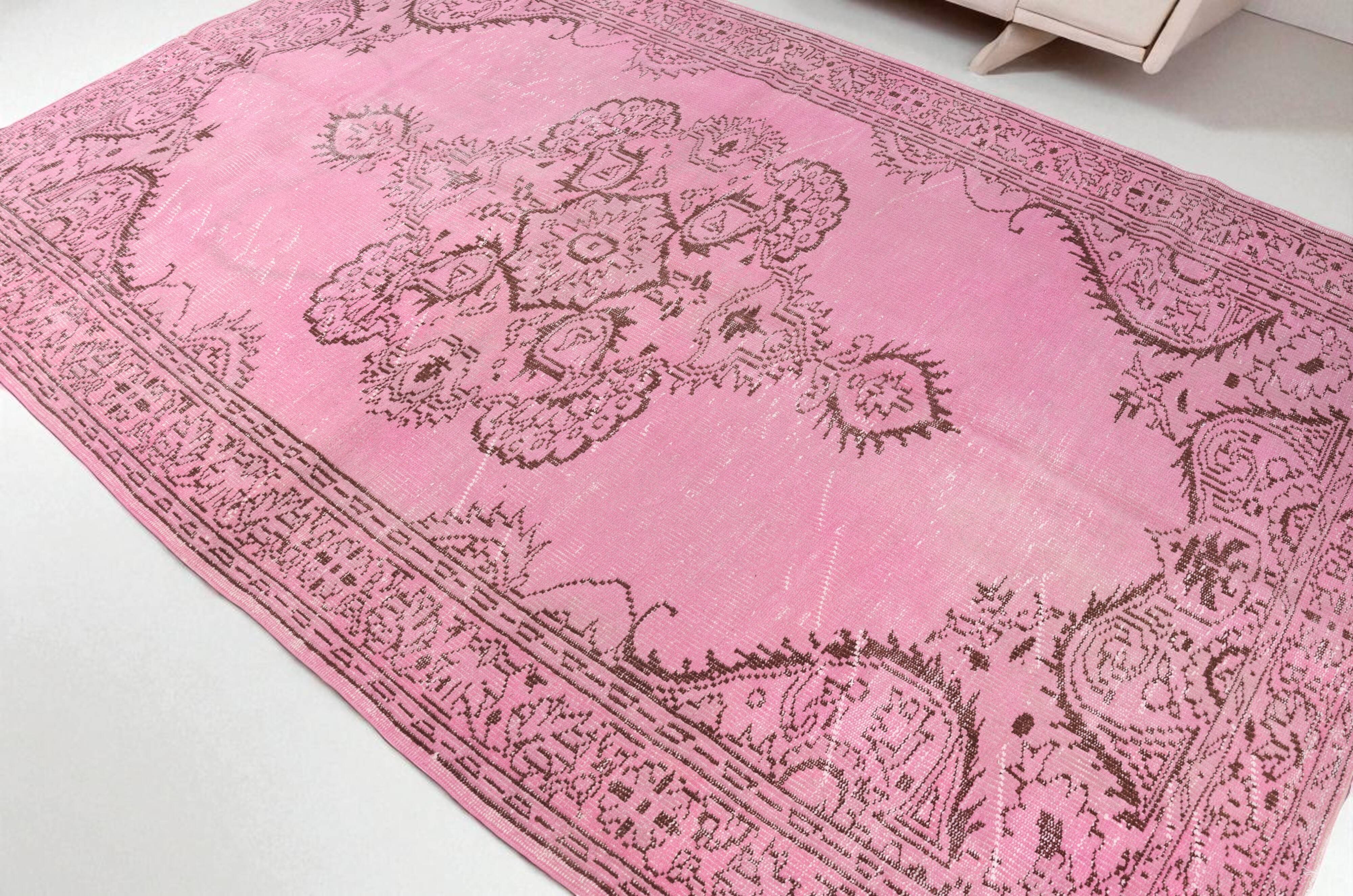 Pale Pink Vintage Turkish rug SKU-2532