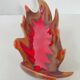 Coupe a fruits vintage 1960 ceramique rouge & marron dlg vallauris 60s retro