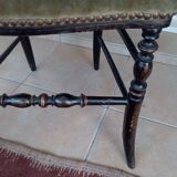 Napoleon III chair in blackened painted wood