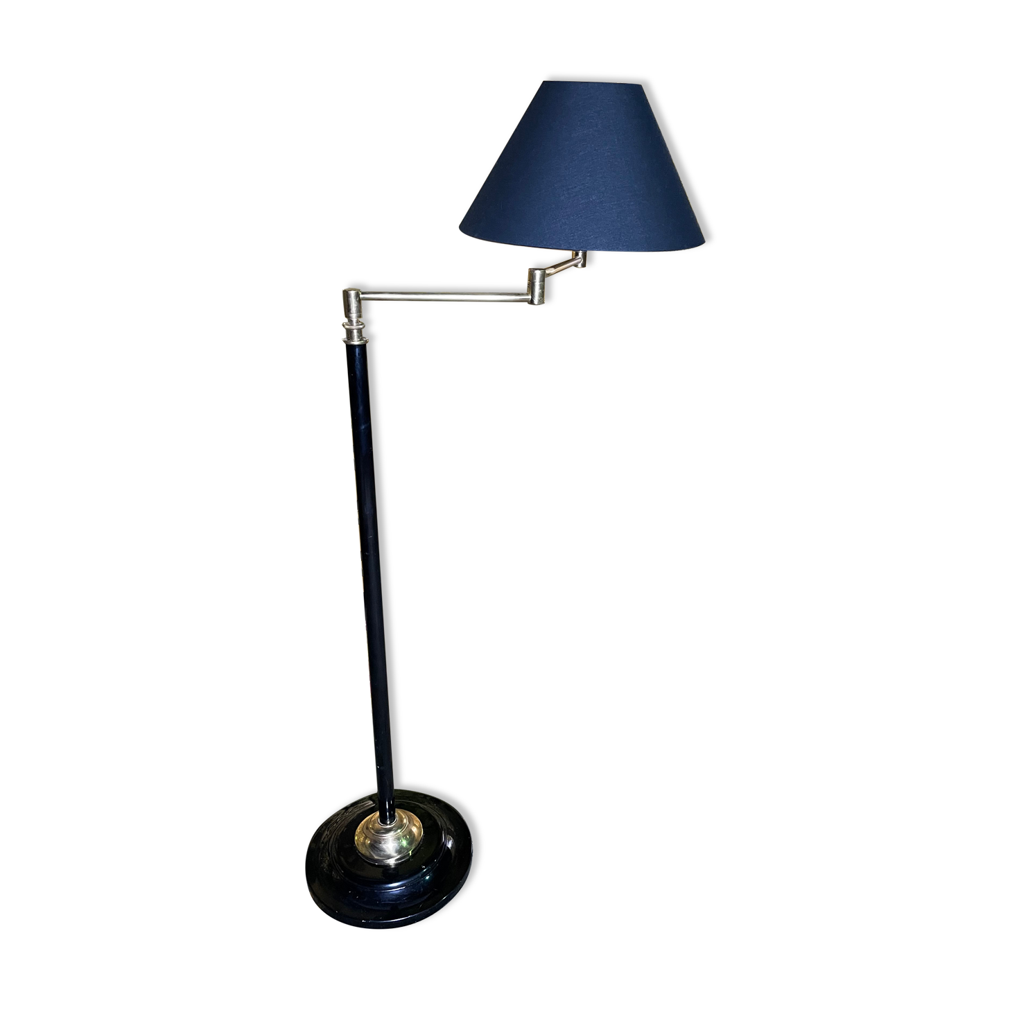 Floor lamp  brass and black iron