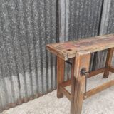 Small solid oak workbench