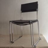 Leather and chrome chair