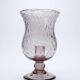 Vintage glass bubble photophore in pale amethyst, Biot style, 1970-1980.