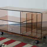 Vintage plexiglas tv/hifi unit