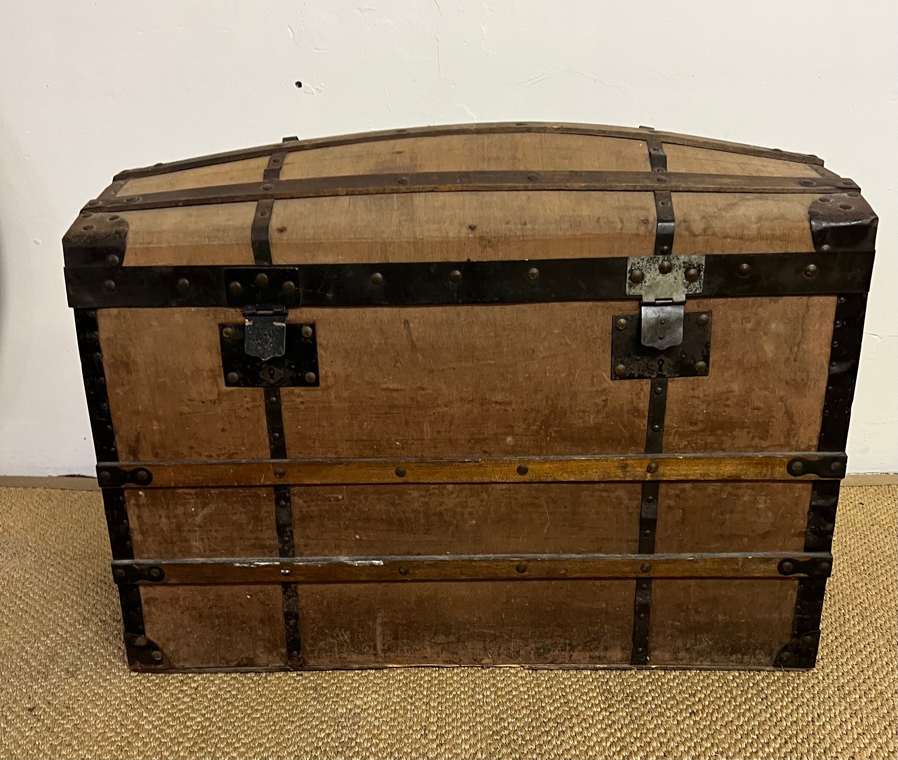 Antique wooden trunk