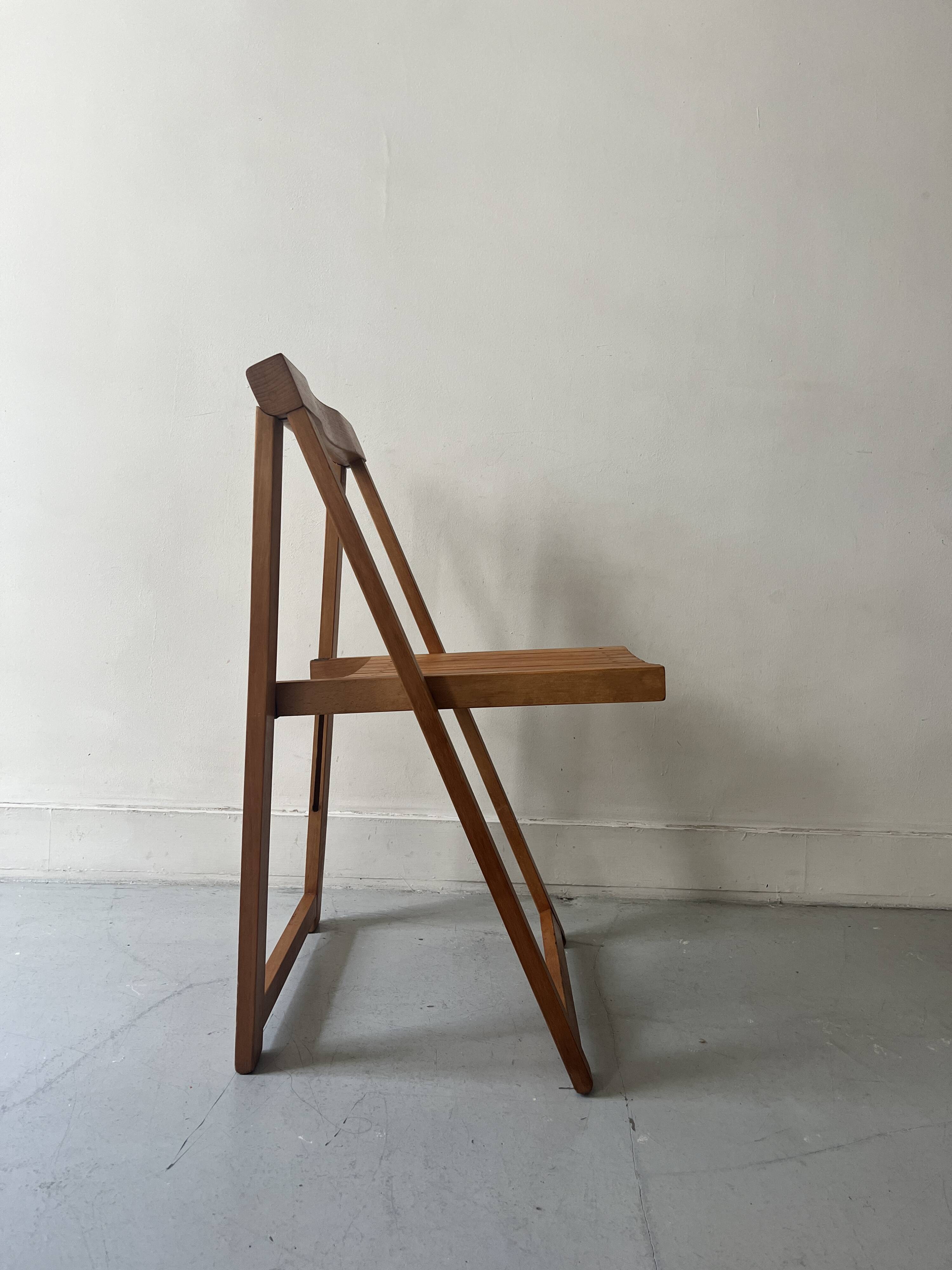 wooden folding chair by Aldo Jacober, design 1960/1970