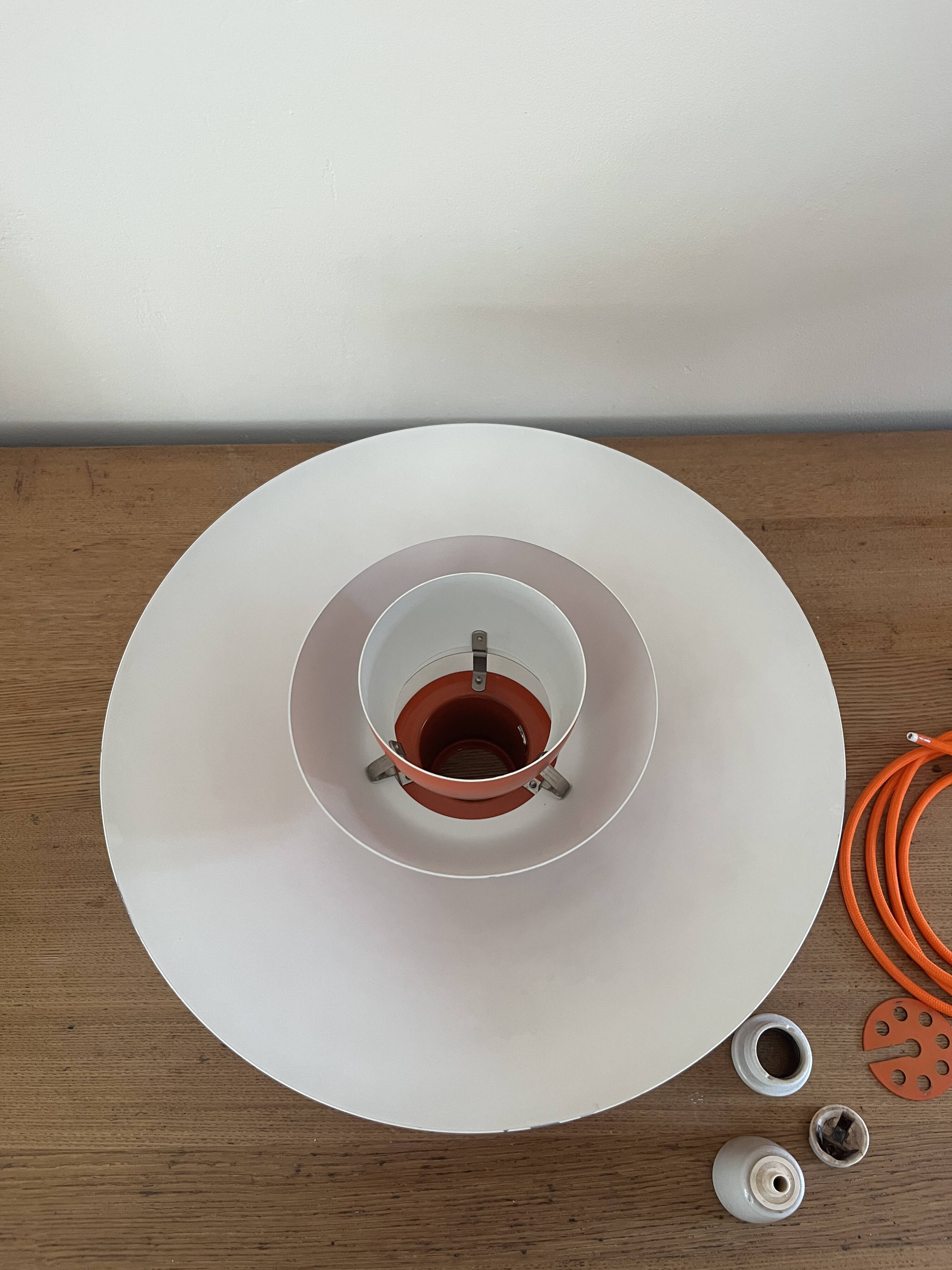 Vintage Louis Poulsen PH4/3 red - Poul Henningsen - danish design pendant