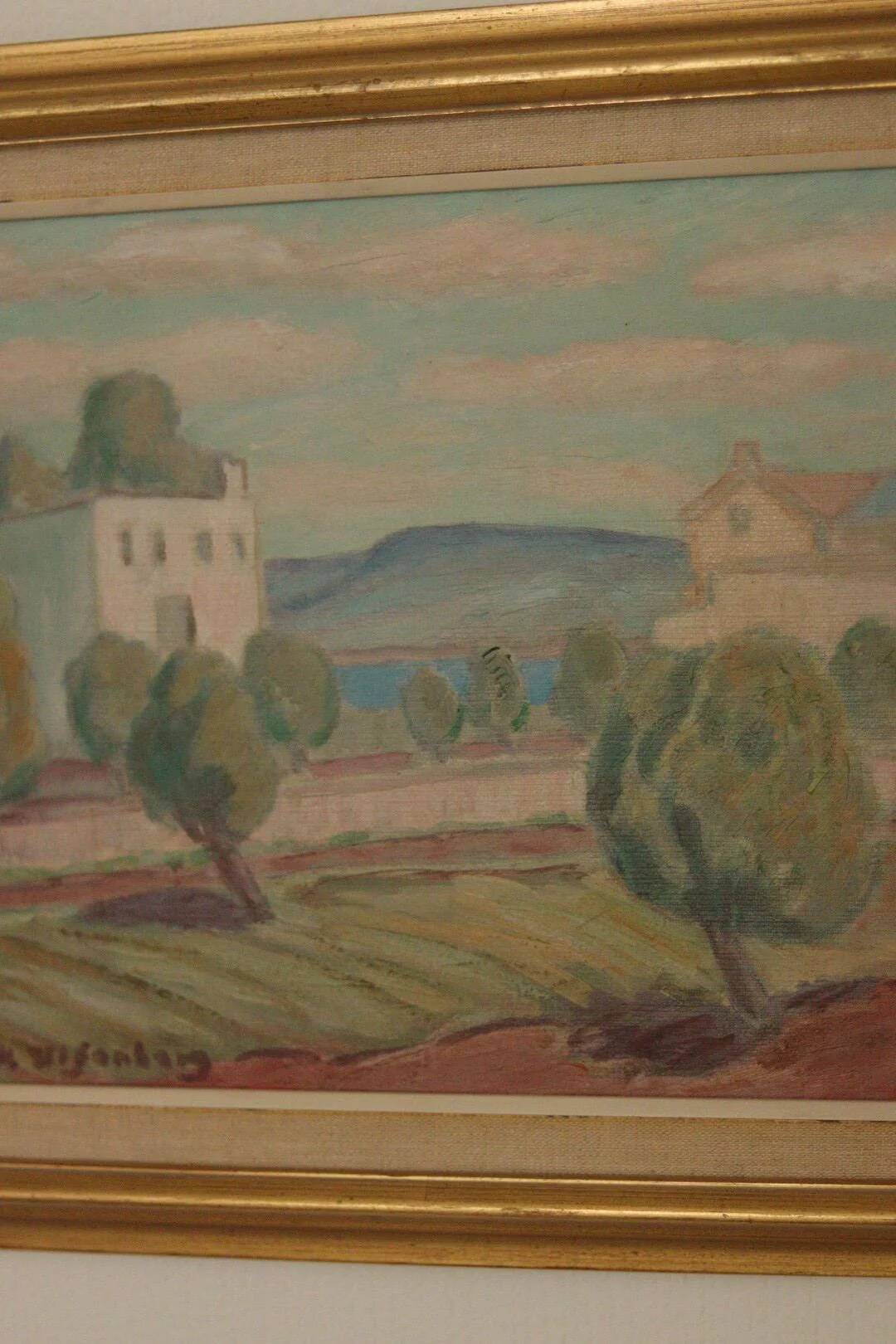 Paysage avec bâtiments par Erik Ulfonberg