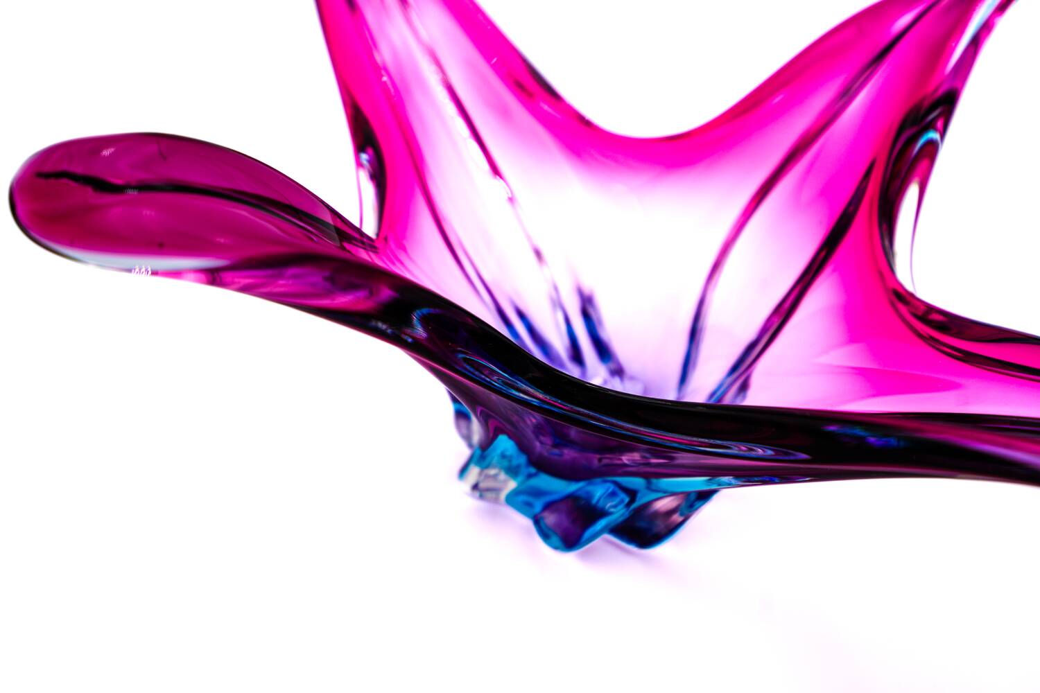 Murano XXL Coupe 50cm - Sommerso Amethyst & Turquoise - Vintage Design