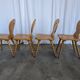 Set of 4 Vintage Tyrolean Heart Cutout Wooden Dining Chairs