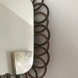 Vintage mirror in 32x40 cm rattan