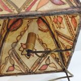 Moroccan henna lamp in leather /oriental lamp/Marrakech/45 cm /Vintage