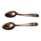 12 silver plated art nouveau teaspoons in their case