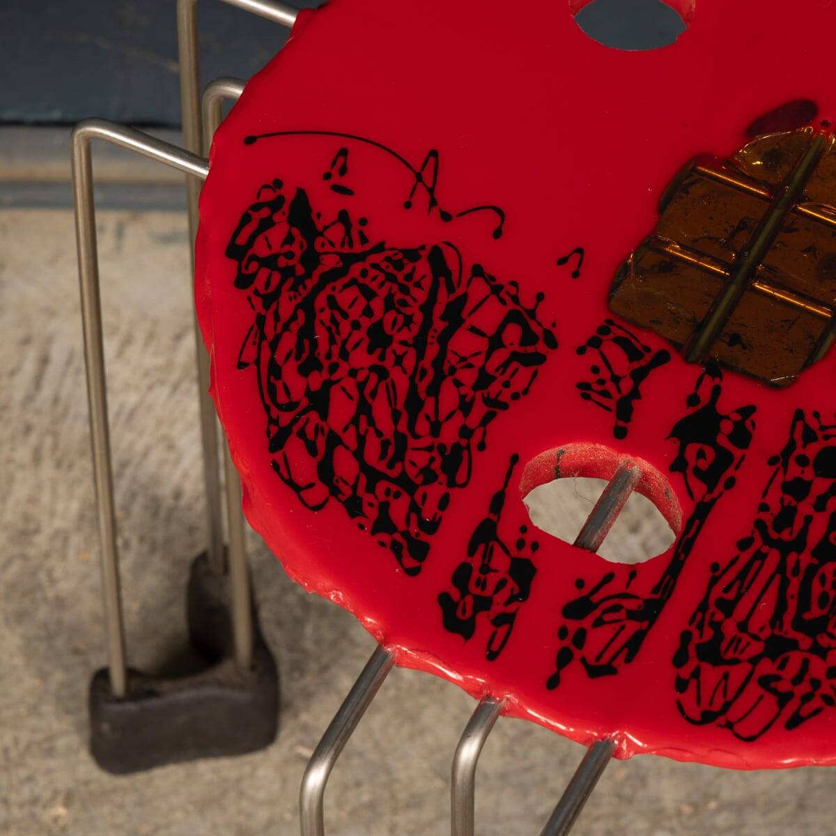 Paire de tables 'design poisson', série triple play, gaetano pesce