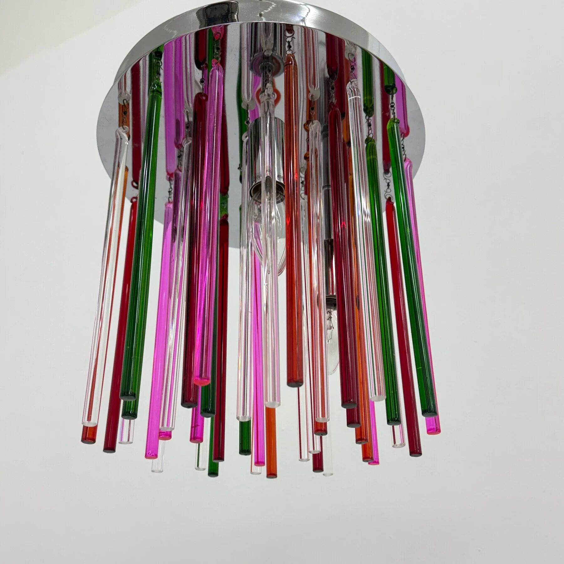 Mid-century design glass ceiling lamp, 1970s