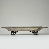 Antique silver plateau by Queen Victoria Sheffield, 1890s.