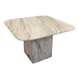 Vintage white marble coffee table from the 70s