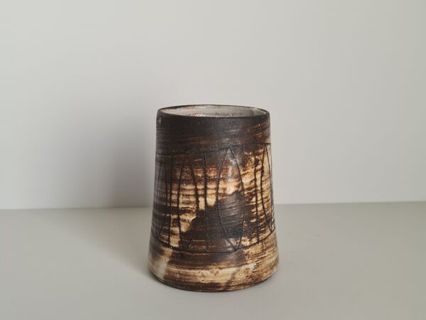 Vase en Céramique par Jacques Pouchain pour Atelier Dieulefit, 1960s / Mid-Century / collection/ céramique française