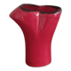 red ceramic designer vase by Les Grottes de Dieulefit