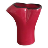 red ceramic designer vase by Les Grottes de Dieulefit