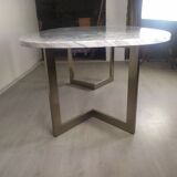 Marble design table 6 chairs 1970