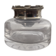 Glass and metal inkwell