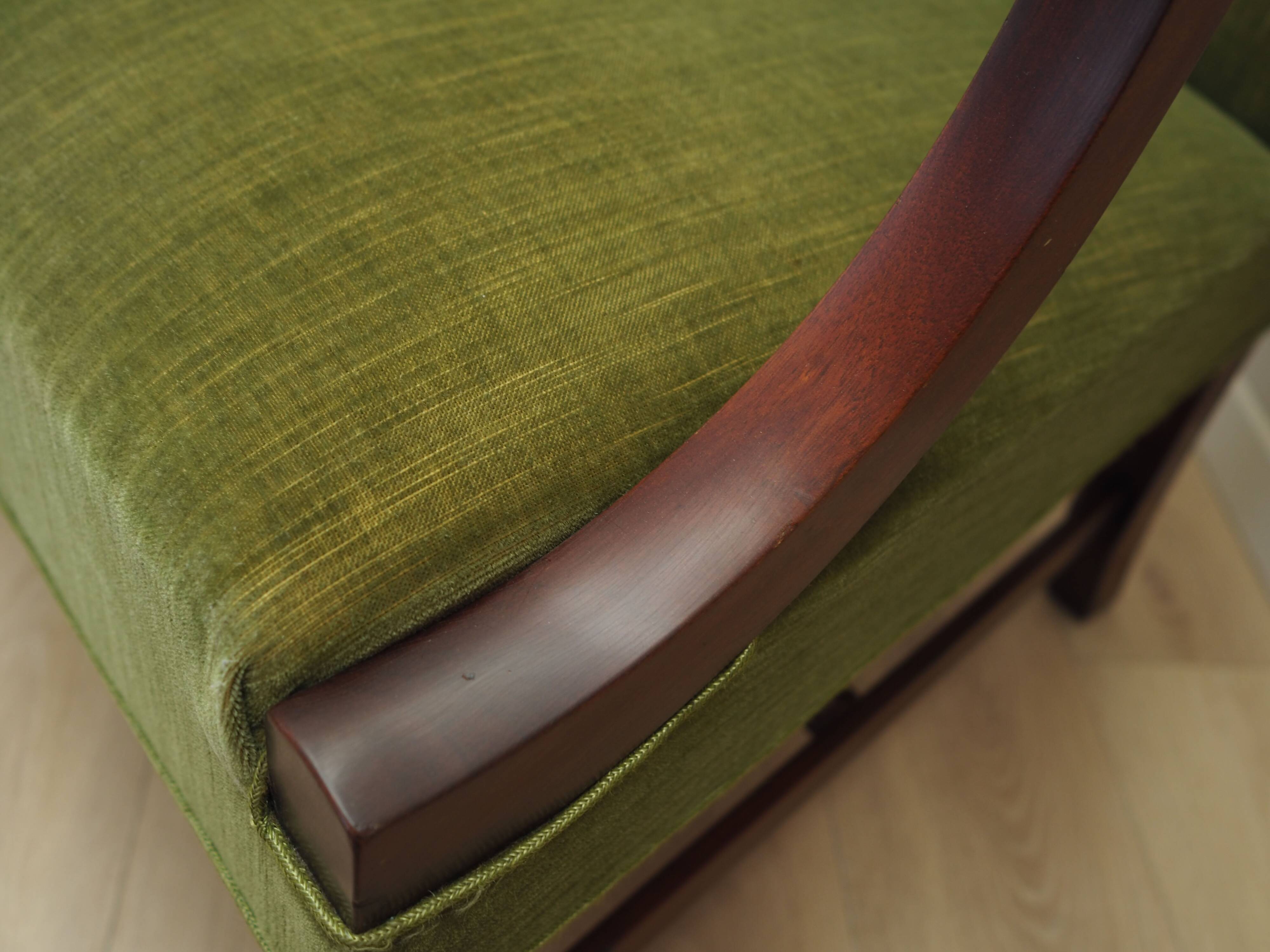 Fauteuil en acajou, design danois, années 1970, production : Danemark