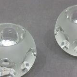 Lampes de table en verre de Peill et Putzler, années 1970, Ensemble de 2
