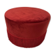Pouf velours rouge & bordeaux