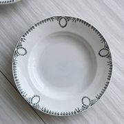 5 iron earthenware soup plates
