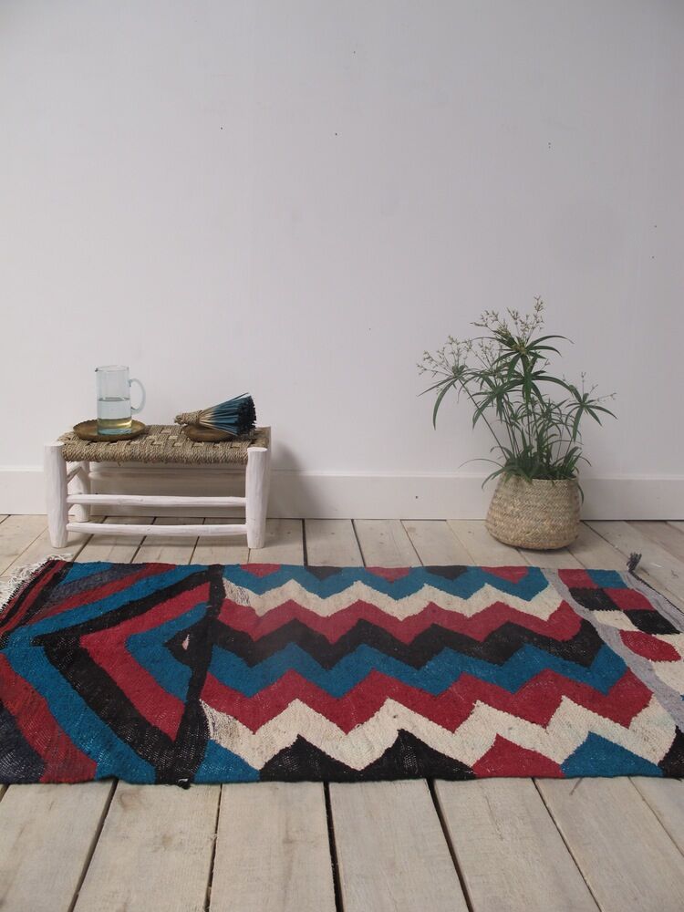 Boucherouite striped Kilim