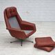 1970s, Danish design by H.W.Klein, swivel armchair, furniture leather.