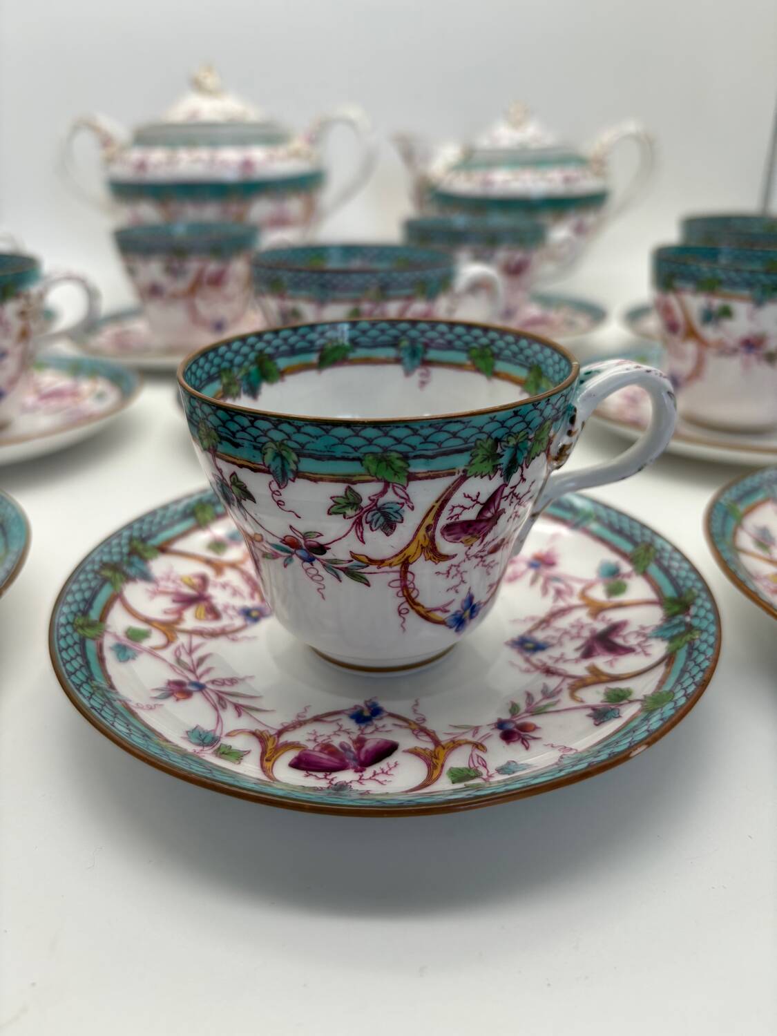 Service à café, Sarreguemines, Minton, 19ème
