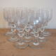 9 antique glasses in port or alcohol decorated with arabesques
