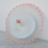 Charming Italian pink Murano glass ceiling fixture, Murano, 1970
